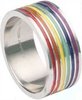 Rainbow Long Stripes Ring Size 12