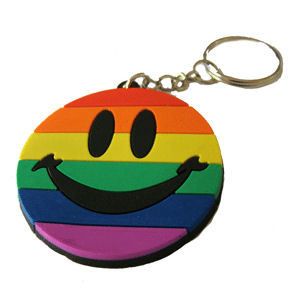 Schlüsselanhänger Regenbogen - Smiley