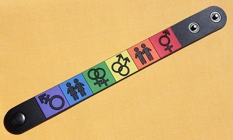Pride & Gender-Silikonarmband mit Druckknopf