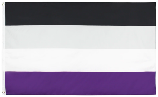 Asexuell - Fahne M  60 x 90 cm