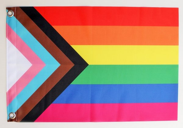 Sehr wetterfeste Progress Pride Fahne XL  120 x 180 cm