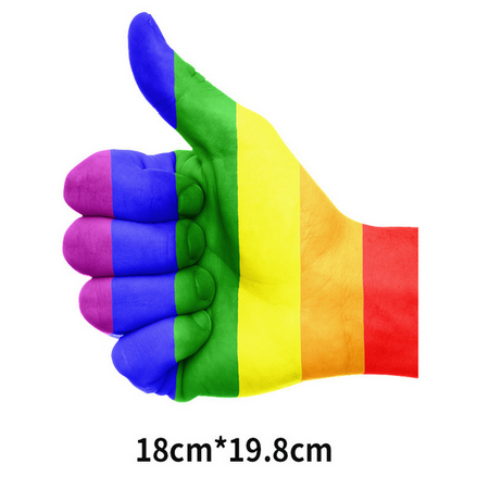 Transferfolie "Regenbogen - Daumen hoch!" für T-Shirts zum Aufbügeln