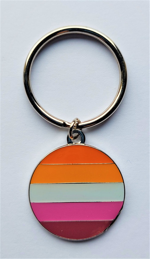 Schlüsselring mit Lesben Sunset Anhänger