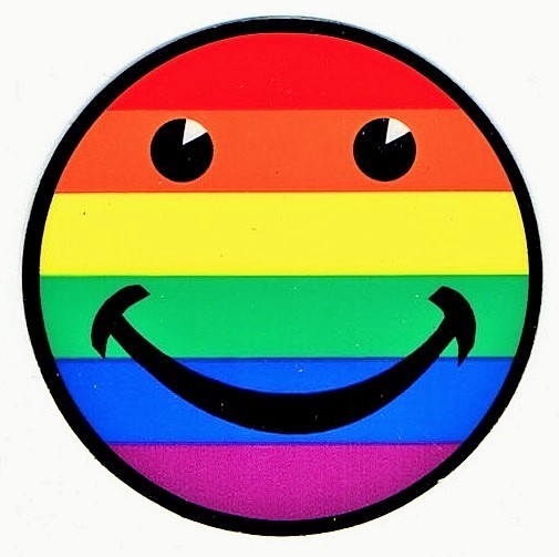 Regenbogen-Haftfolie Smiley