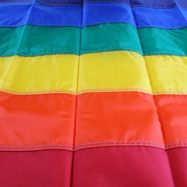 Sehr wetterfeste Regenbogen-Flagge L  90 x 150 cm